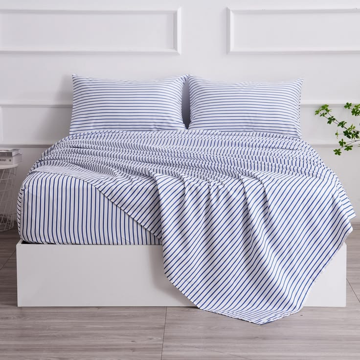 BEDSHEET 300 TC - STRIPES 112"
