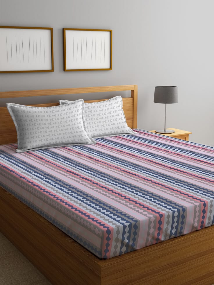 BEDSHEET 250 TC - STRIPES 112"